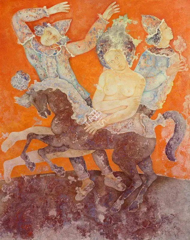 Burman, Sakti (Artist). Untitled (Le Cirque), circa early 1980s | Painting