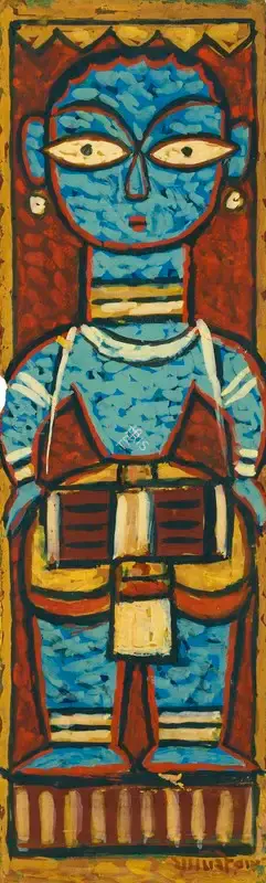 Roy, Jamini (Artist). Untitled (Drummer), n.d. | Painting