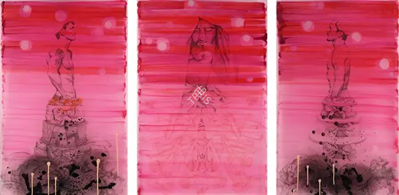 Butt, Faiza (Artist). God's Best. Mixed media on mylar, 2010 | Painting | FineArts | 00642962