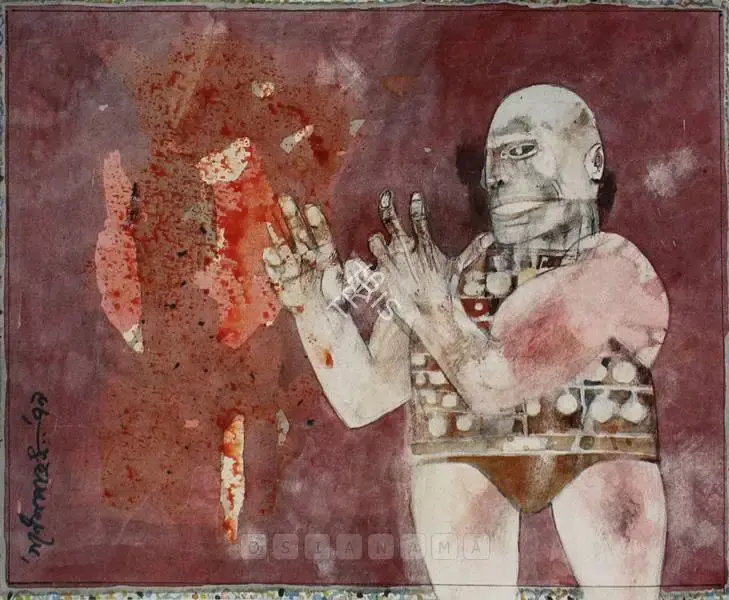 Pyne, Ganesh (Artist). Untitled. Mixed media on paper, 1979 | Painting  | 00880467
