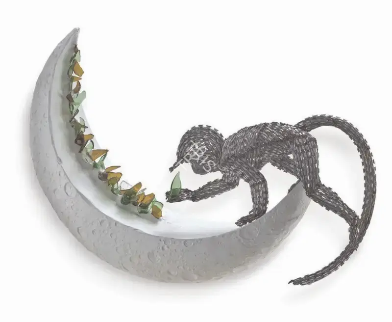 Kotturu, Lakshman Rao (Artist). Plantation for Partition. Gi fencing wire, steel, fibreglass & glass bottle pieces, 2022 | Sculpture | FineArts | 00603245