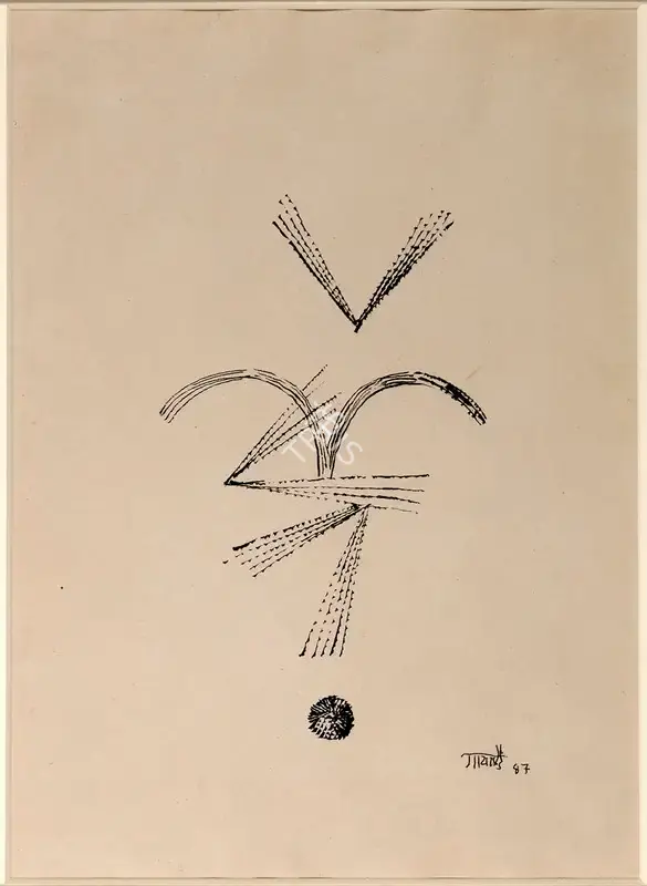 Gaitonde, V.S. (Artist). Untitled (Abstract), 1987 | Drawing