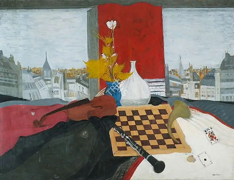Burman, Sakti (Artist). Untitled. Acrylic and pencil on canvas, 1960 | Painting | FineArts | 00332693