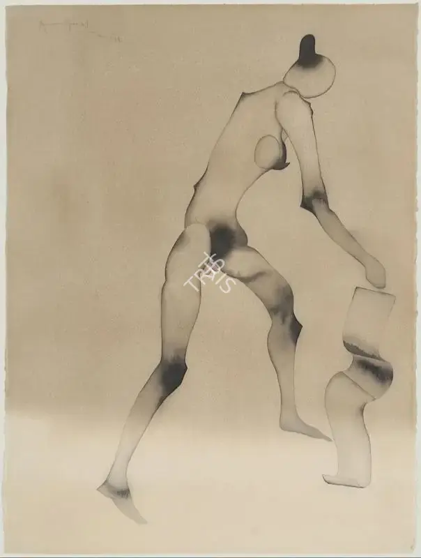 Dodiya, Atul (Artist). Falling Scroll. Pencil and watercolour on paper, 2012 | Painting | FineArts | 00353780