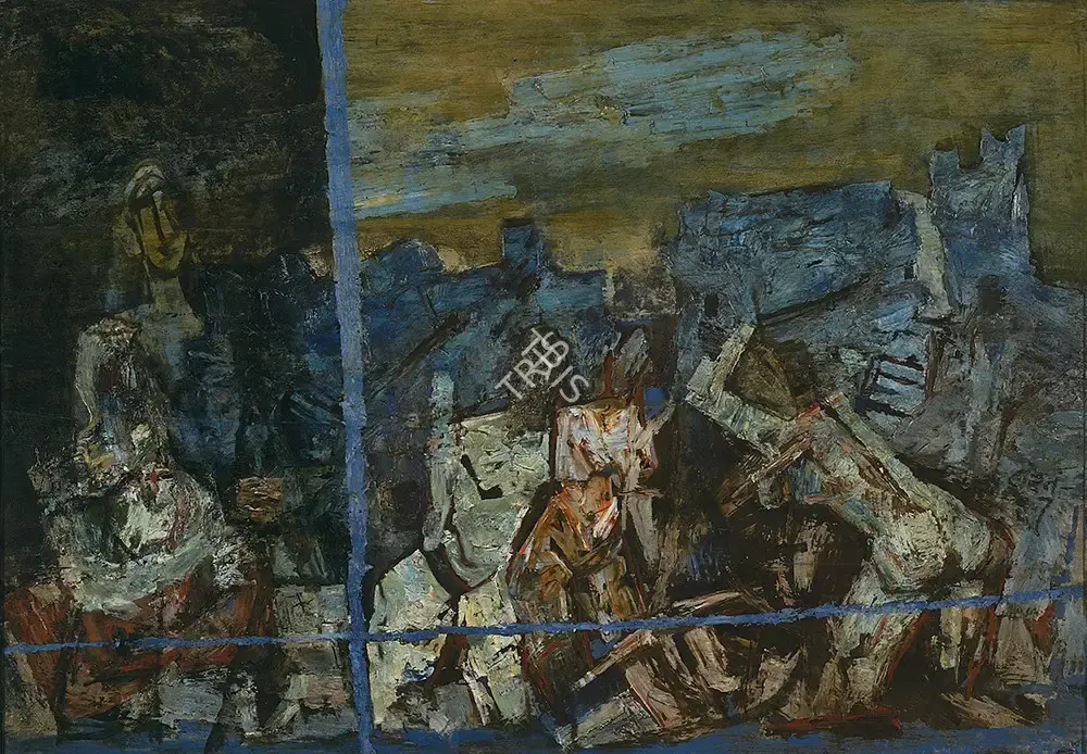 Husain, M.F. (Artist). Blue Ganges, c.1966 | Painting