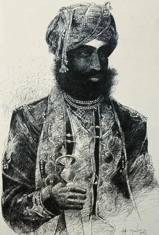 Adimoolam, K.M. (Artist). Untitled. Pen and ink on paper, 2002 | Painting | FineArts | 00376089