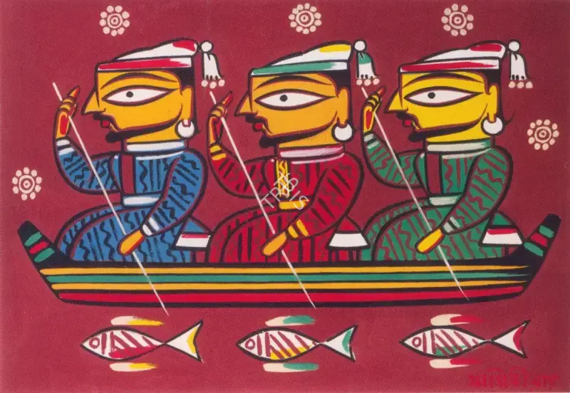 Roy, Jamini (Artist). Untitled (Three Fishermen), n.d. | Painting