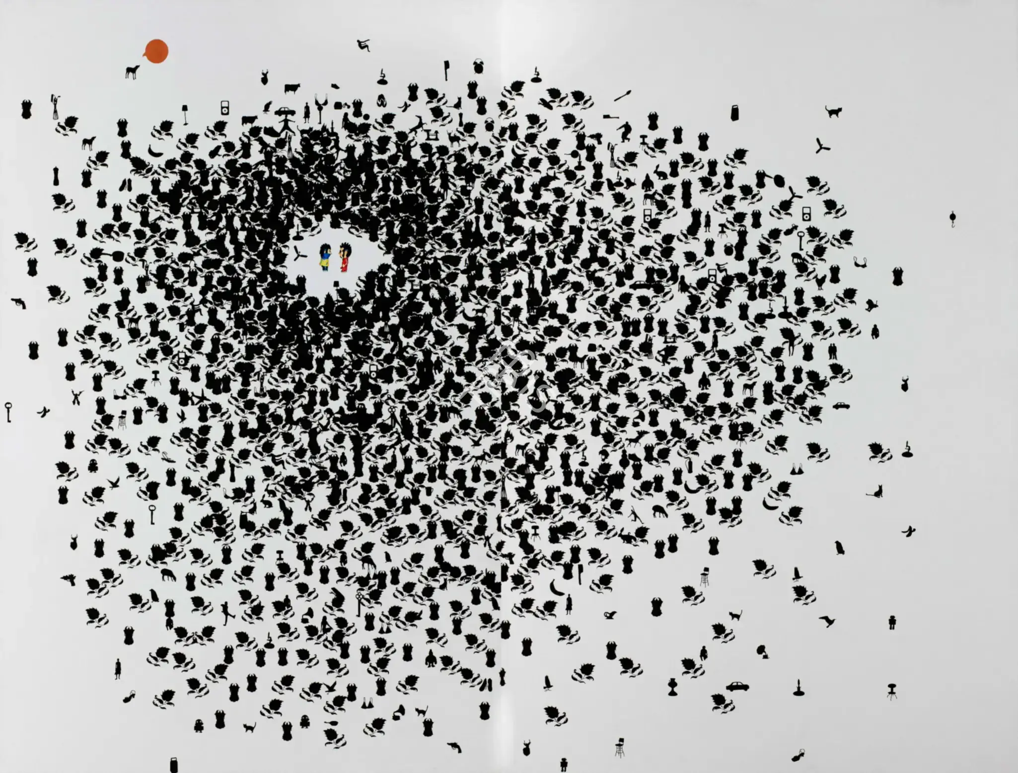 Tagra, Thukral & (Artist). Homosapiens-Brainstorm. Acrylic, ink and oil on canvas, 2006 | Painting | FineArts | 00899721