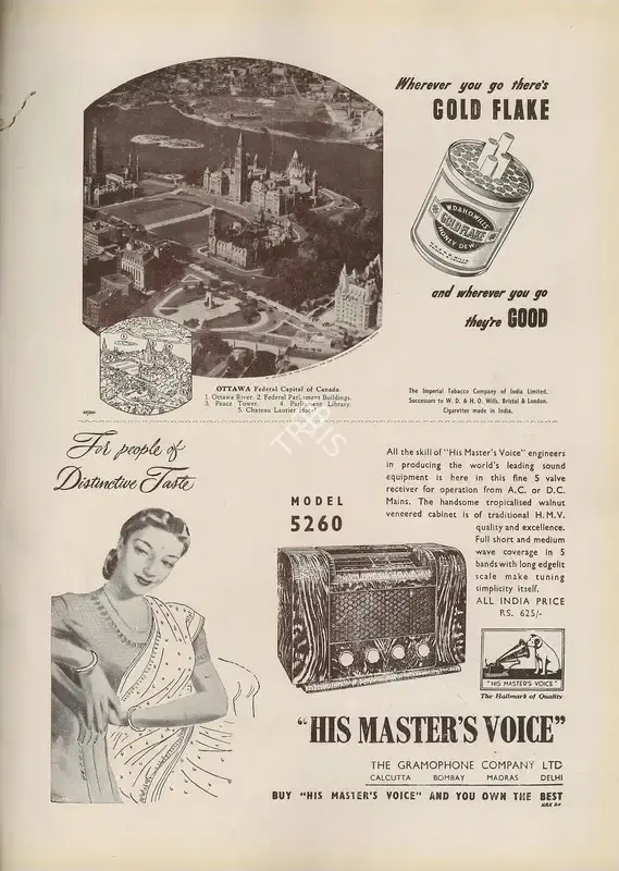 The Gramophone Company (Advertiser). For People of Distinctive Taste - Model 5260, 1951 | Advertisement