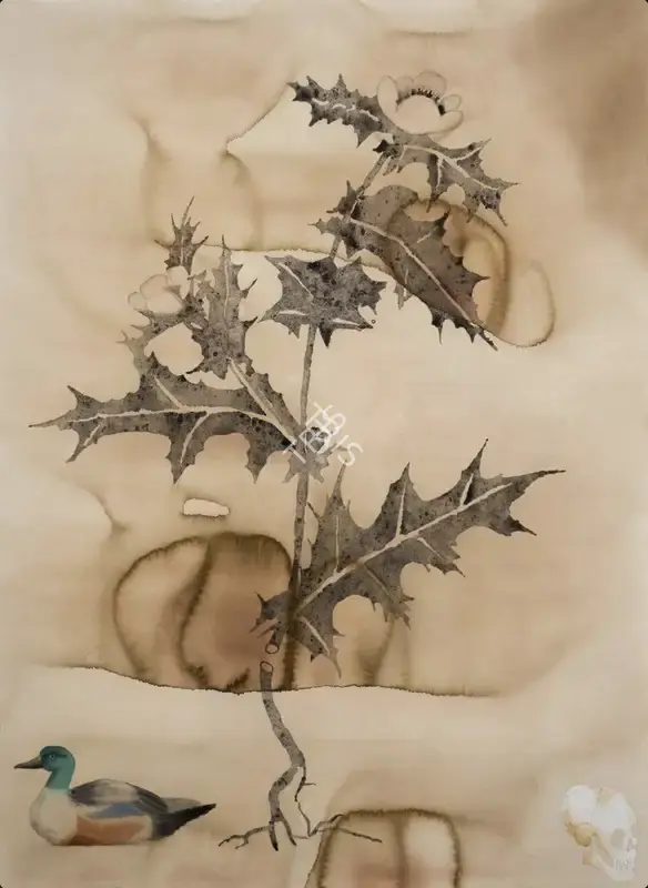 Dodiya, Atul (Artist). Untitled (Duck - Skull), 2003 | Painting