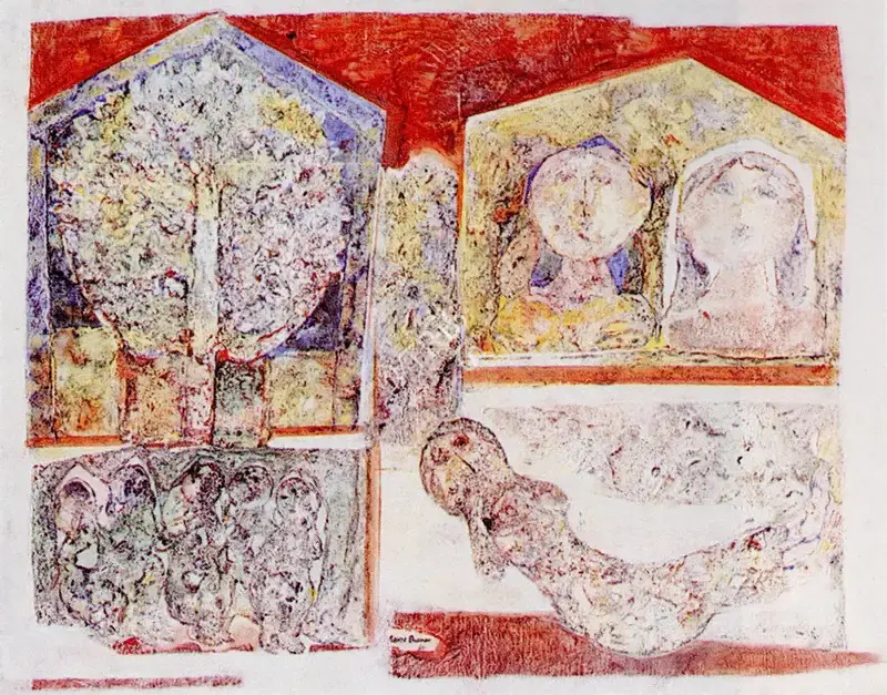 Burman, Sakti (Artist). Untitled. Oil on canvas, 1966 | Painting | FineArts | 00373921