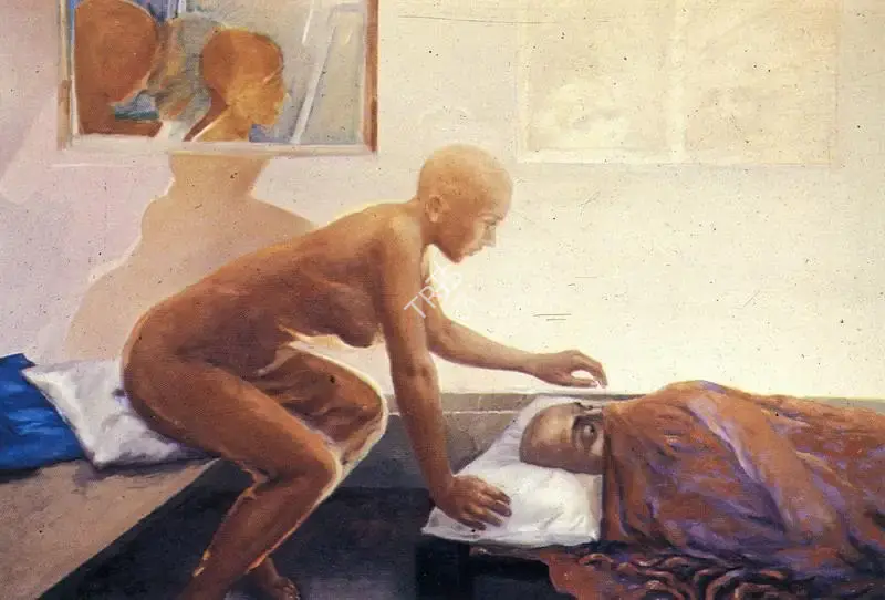 Sud, Anupam (Artist). Waking. 1982 | Art Heritage 15, 1995-1996 | Painting | FineArts | 00530368