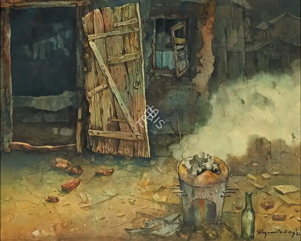 Ray, Shyamal Dutta (Artist). Untitled. Watercolour on paper, 1982 | Painting | FineArts | 00352721