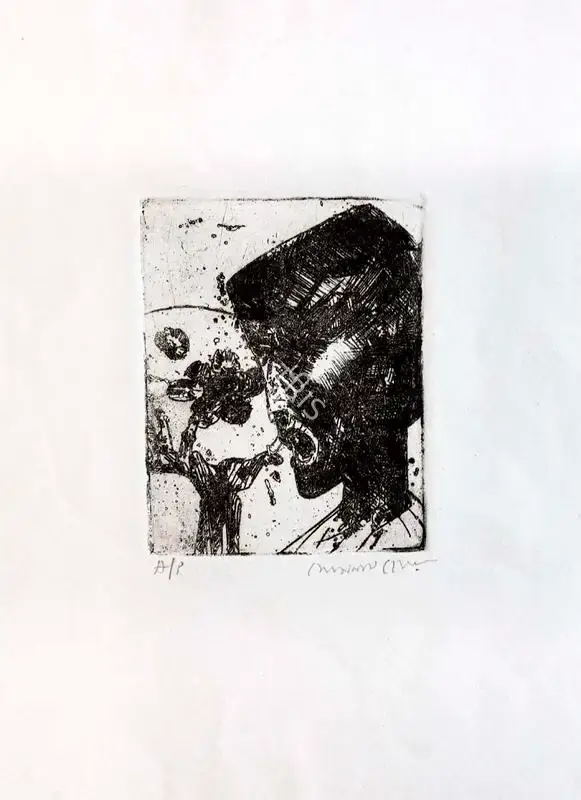 Hore, Somnath (Artist). Untitled (Figures), n.d. | Graphic Art