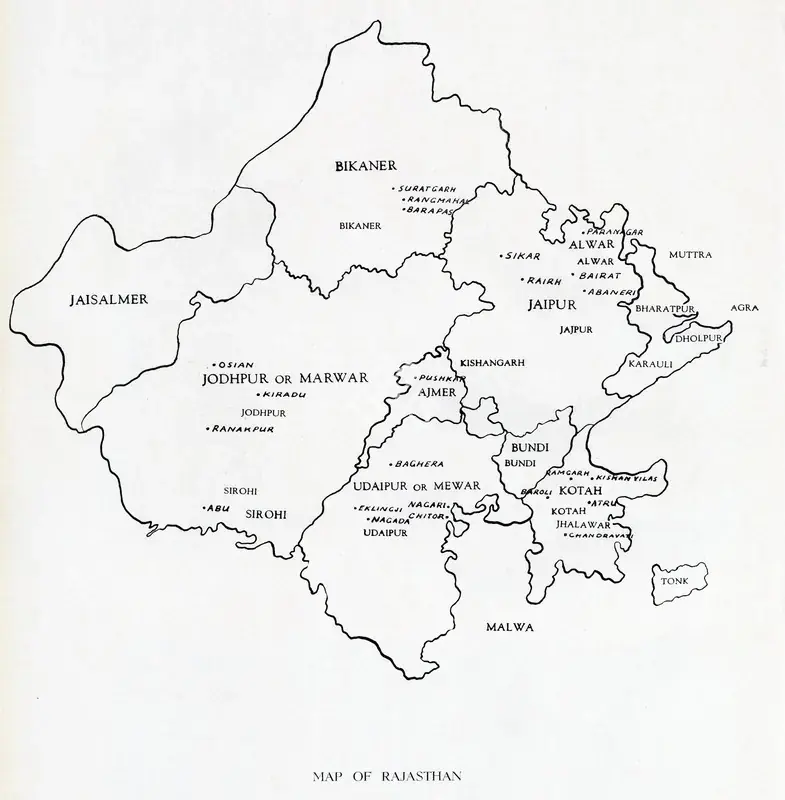 Unknown (Cartographer). Map of Rajasthan, n.d. | Map