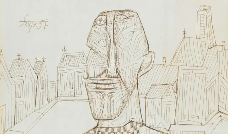 Souza, F.N. (Artist). Untitled, 1957 | Drawing