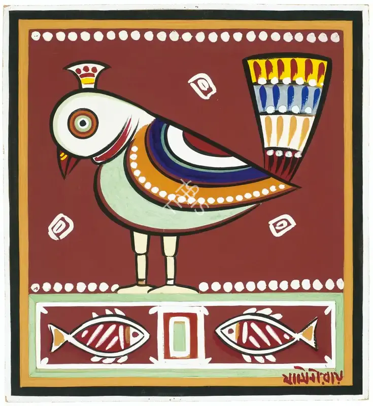 Roy, Jamini (Artist). Untitled (Bird), n.d. | Painting