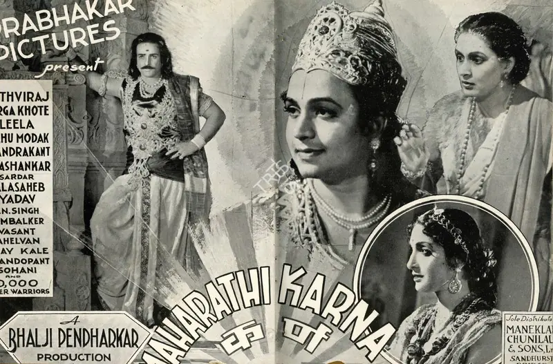 Pendharkar, Bhal G. (Director), Maharathi Karna, 1944 | Advertisement, Filmindia, April 1944 | CinemaEducation | 00858685