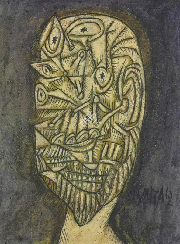 Souza, F.N. (Artist). Untitled (Head), 1962 | Painting