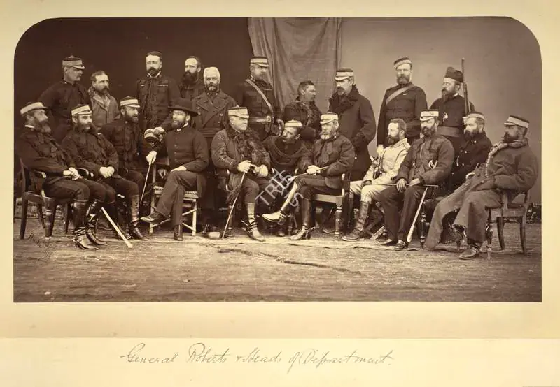 Burke, John (Photographer). General Roberts & Heads of Department. Albumen print pasted on mount, n.d. | Antiquarian Photograph | Photography | 00115594