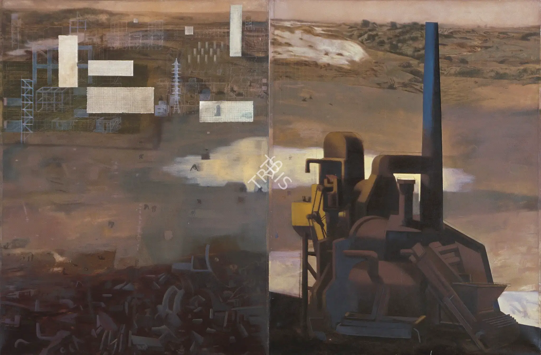 Sharma, Nataraj (Artist). Invisible City / The Road Maker, 1996-2000 | Painting