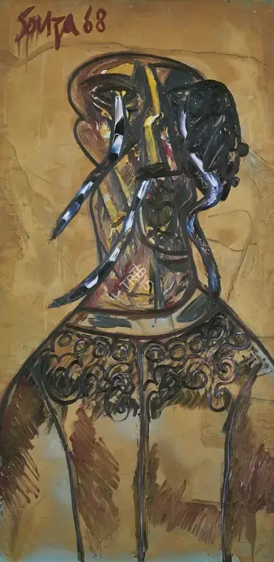 Souza, F.N. (Artist). St. Stephen (Homage to Stephen Spender), 1968 | Painting