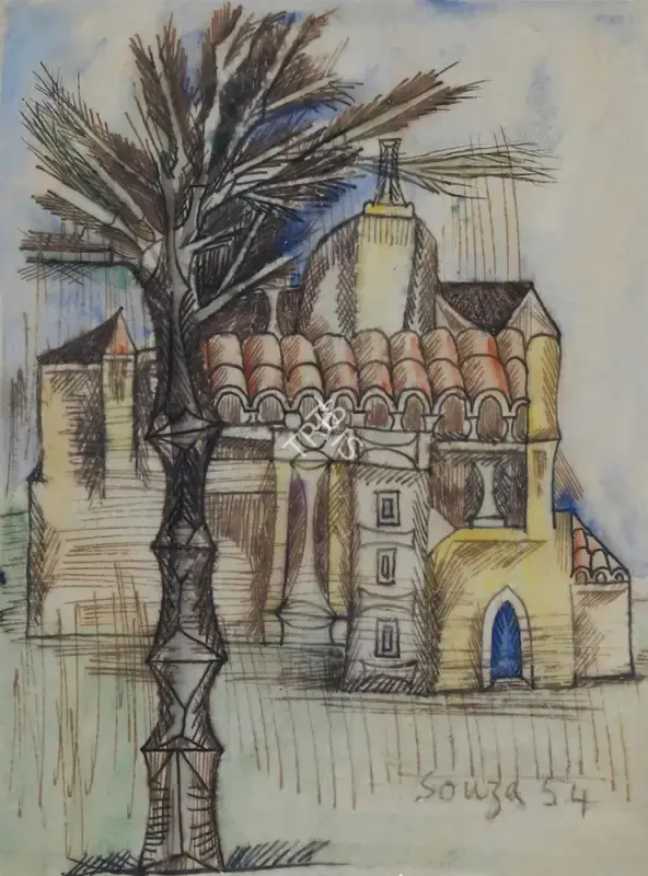 Souza, F.N. (Artist). Untitled, 1954 | Drawing