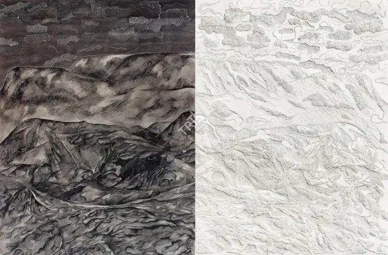 Baswani, Manisha Gera (Artist). A Mandu Summer Afternoon. Pin incision, digital image, ink and pen on paper, 2020-2021 | Painting  | 00868505