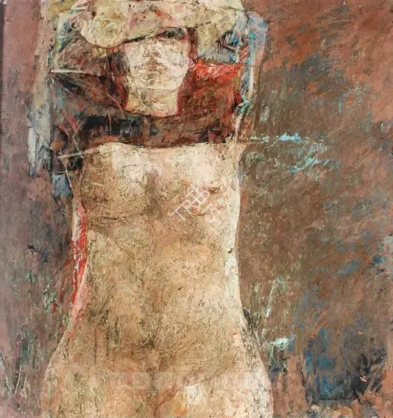 Naqsh, Jamil (Artist). Woman Disrobing, 1963 | Painting
