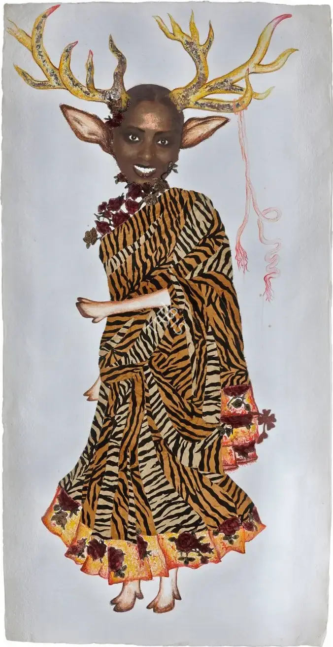 Sen, Mithu (Artist). Dance After Depression 1. Mixed media on Handmade paper pasted on board, 2007 | Painting | FineArts | 00645253