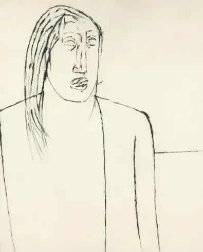Mehta, Tyeb (Artist). Untitled (Man), n.d. | Drawing