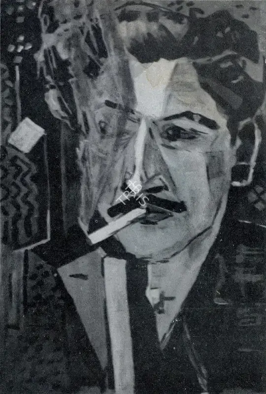 Kaul, Triloke (Artist). Self Portrait. n.d. | Marg, March 1955 | Painting | FineArts | 00674169