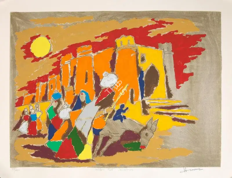 Husain, M.F. (Artist). Golden Fort - Jaisalmer, n.d. | Graphic Art