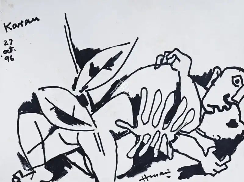 Husain, M.F. (Artist). Karan, 1996 | Drawing