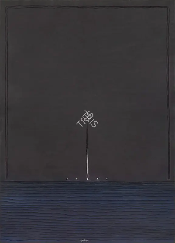 Qadri, Sohan (Artist). Untitled. Ink, dye and incisions on paper pasted on mount board, 2009 | Textile | EconomicsArt | 00871990
