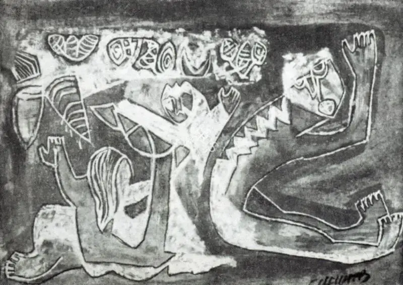 Chellappa, M.F. (Artist). Resurrection. n.d. | Artrends, July-October 1971 | Painting | FineArts | 00551403