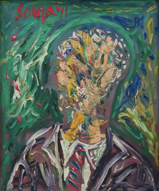 Souza, F.N. (Artist). Portrait of A.C.C., 1971 | Painting