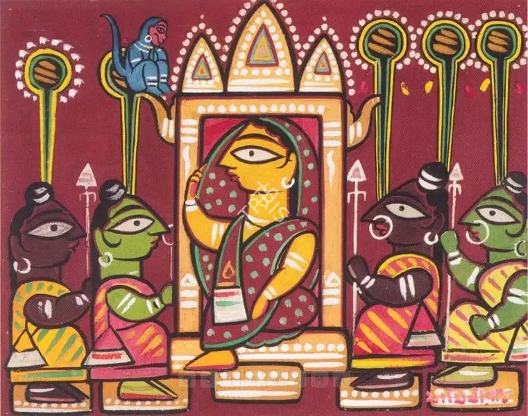 Roy, Jamini (Artist). Untitled (Sita In Ashokavana), n.d. | Painting