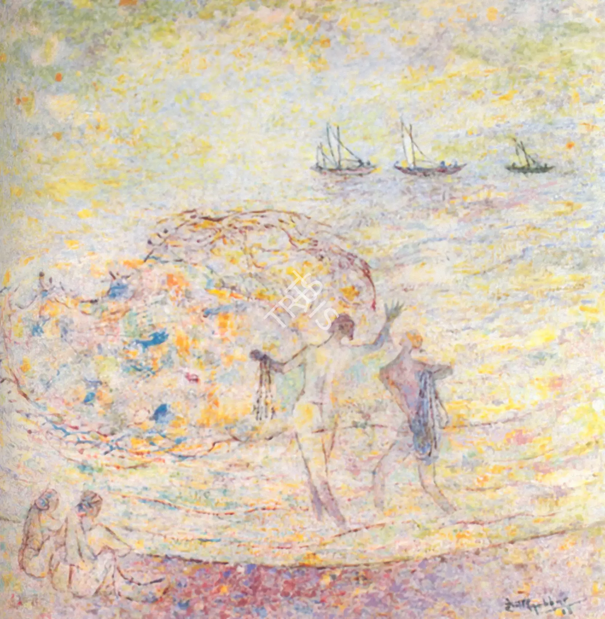 Hebbar, K.K. (Artist). Bandra Beach, 1983 | Painting