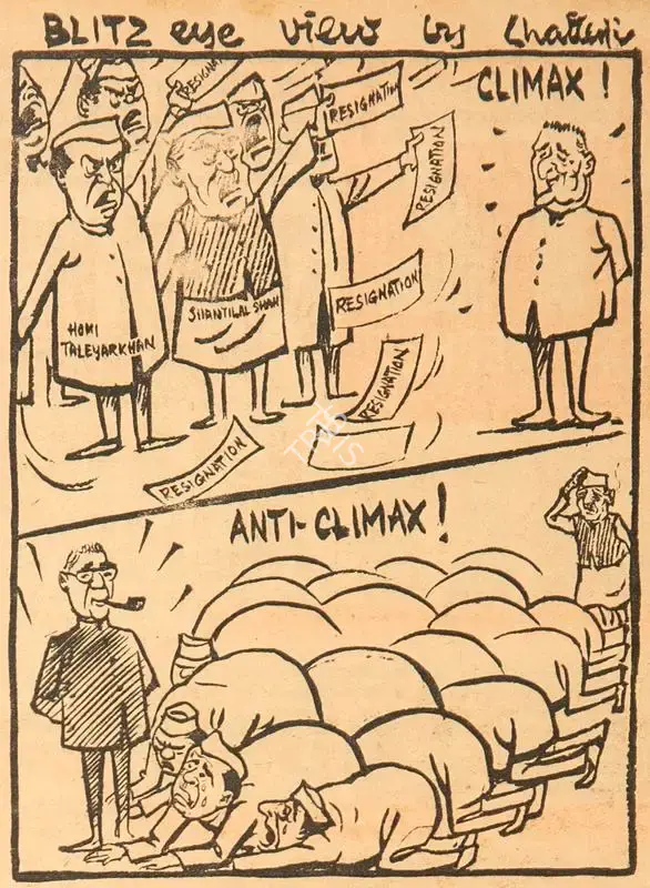 Chatterjee, Basu (Cartoonist). Climax ! Anti-Climax !, 1966 | Cartoons