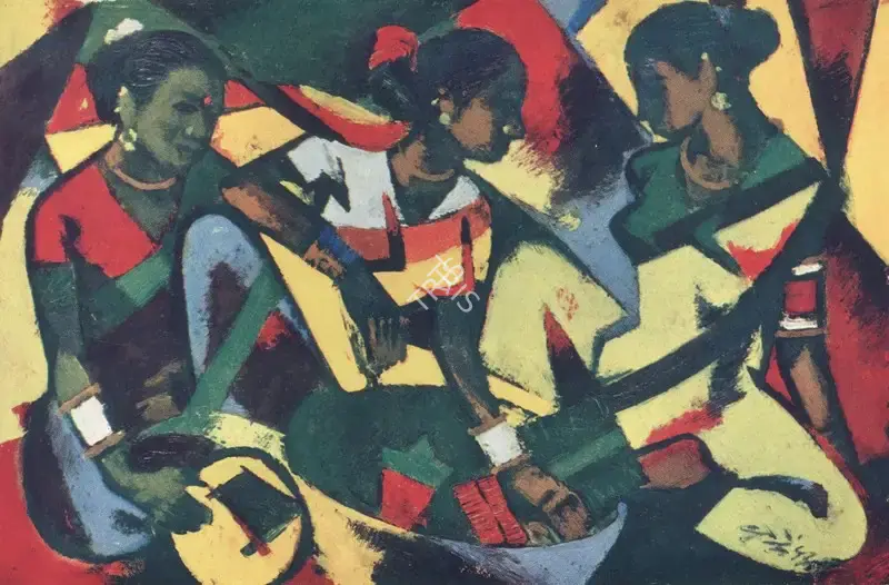 Bendre, N.S. (Artist). Fisher Women. n.d. | Marg, December 1953 | Painting | FineArts | 00673994