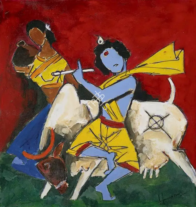 Husain, M.F. (Artist). Krishna, n.d. | Painting