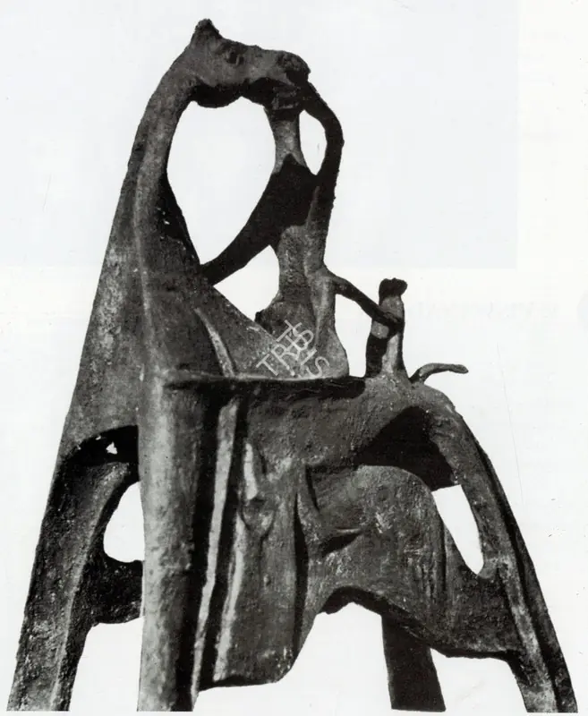 Mookiah, T.R.P. (Artist). Terracotta Rider. Terracotta, n.d. | Artrends, January-April 1966 | Sculpture | FineArts | 00551701