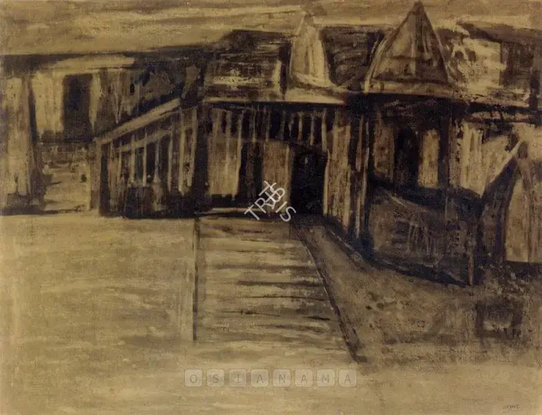 Ramkumar (Artist). Varanasi, 1963 | Drawing