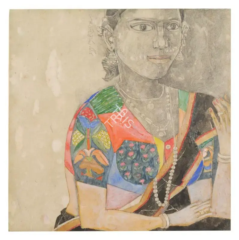 Goud, K. Laxma (Artist). Untitled (Portrait), 1998 | Painting