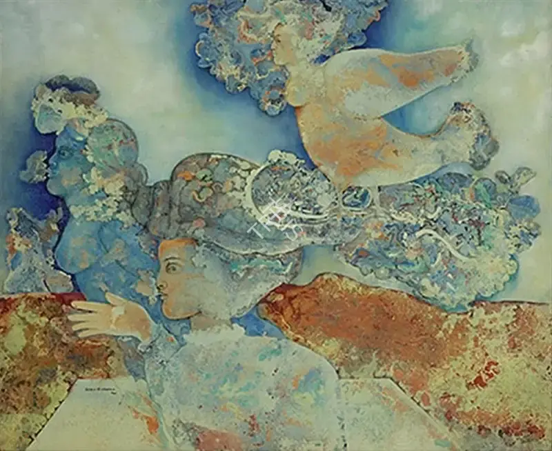 Burman, Sakti (Artist). Untitled. Oil on canvas, 1970s | Painting | FineArts | 00333200
