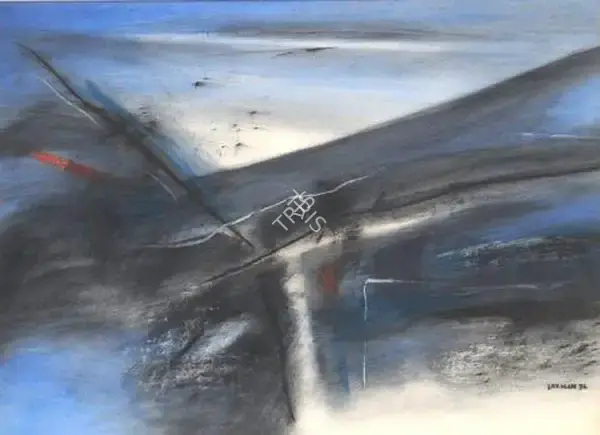 Shreshtha, Laxman (Artist). Untitled. Acrylic on paper, 1986 | Painting | FineArts | 00644914
