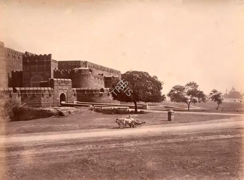 Sache, John Edward (Photographer). Agra Fort - Seven views in Agra, Benares and elsewhere. Albumen print pasted on mount, c.1875 | Antiquarian Photograph | Photography | 00116216