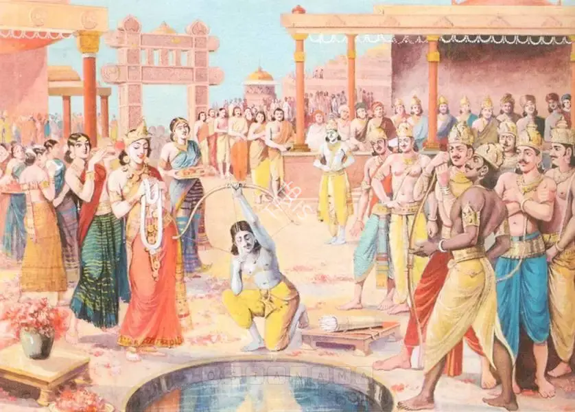 Chakravorty, P.C. (Artist). Arjun Firing His Arrow, n.d. | Painting