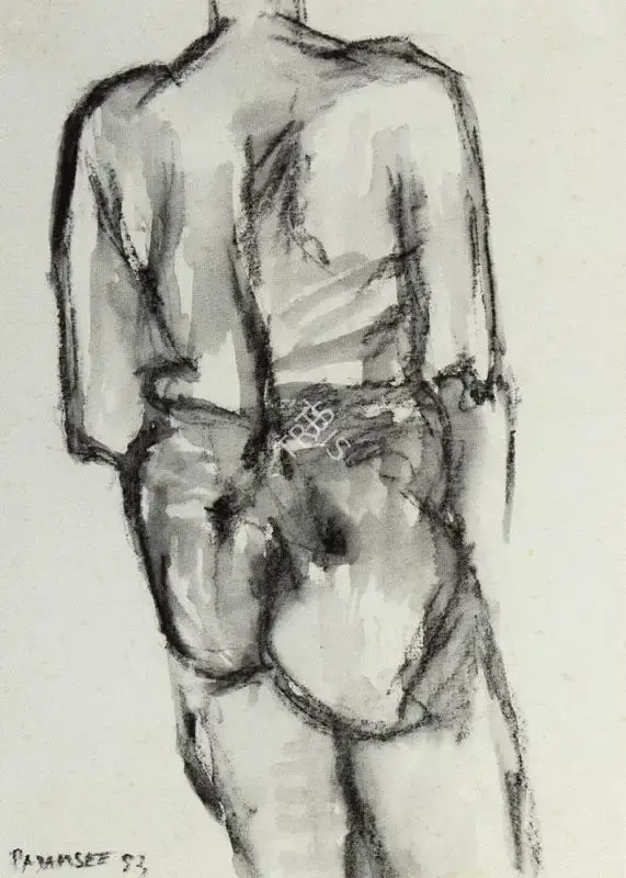 Padamsee, Akbar (Artist). Untitled (Nude), 1983 | Drawing